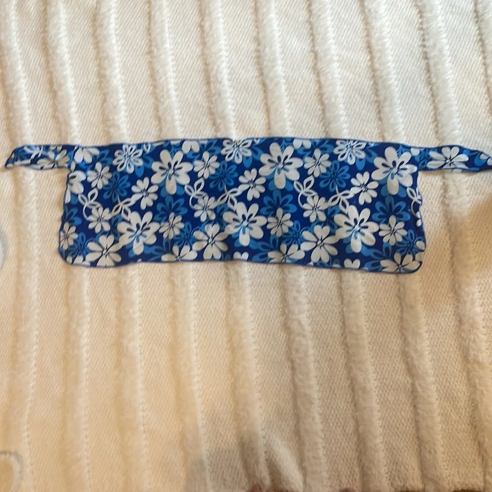 Y2K swim skirt floral cottagecore mod blue girls size 10 - Picture 4 of 9